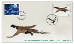 New Zealand 2022 New *** Game Bird Habitat , Fauna, Cock Pheasant MS FDC (**) - Neufs