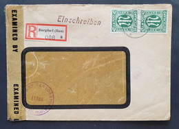 Alliierte Besetzung BIZO 1946, Reko Brief Paar Mi 31 Burgdorf(Han) US-Zensur - Zona AAS