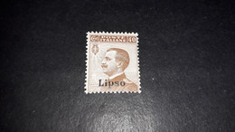 04AL16 POSSEDIMENTI ITALIANI ISOLE EGEO 1912 FRANCOBOLLI D'ITALIA SOPRASTAMPATI LIPSO 40 CENT. "X" - Ägäis (Lipso)