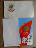 Cover Envelope Ussr + Post Card Inside 9 Mai Medal Order - Cartas & Documentos