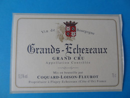 Etiquette De Vin Grand Echezeaux Grand Cru Coquard Loison Fleurot - Bourgogne
