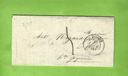 1842 DEPARTEMENT DE L AVEYRON Rodez  Pour Nogaro à Trie Sur Baïse Hautes Pyrénées - 1801-1848: Vorläufer XIX