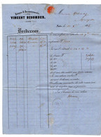 VP19.456 - 1867 - Lettre / Bordereau - Banque & Recouvrements Vincent BESOMBES à RODEZ Pour MONTPELLIER - Bank En Verzekering
