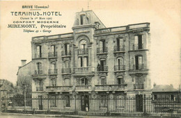 Brive * Cpa Pub * Façade Devanture TERMINUS Hôtel , MIREMONT Propriétaire - Brive La Gaillarde