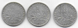 CERES  1 Franc  1905 - 1910 - 1911 - H. 1 Franc