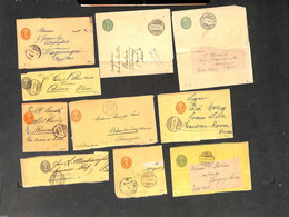 Switzerland 1910 Lot Of 10 Swiss Wrappers, Used Postal Stationary - Covers & Documents