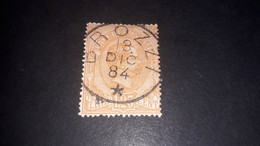 04AL17 REGNO D'ITALIA 1884 PACCHI POSTALI EFFIGIE UMBERTO I LIRE 1,25"XO" - Postpaketten