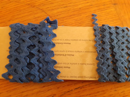 GALON BRODERIE Chevrons Bleu Océan COUTURE MERCERIE Passementerie 2.10 M + 2m - Dentelles Et Tissus