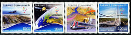 XH0438 Turkey 2013 Infrastructure Train Bridge Map, Etc. 4V MNH - Unused Stamps