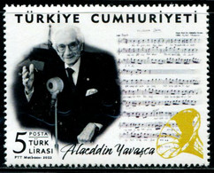 XH0440 Turkey 2022 Famous Musicians 1V MNH - Neufs