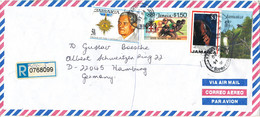 Jamaica Registered Air Mail Cover Sent To Germany 14-2-2000 Topic Stamps - Jamaica (1962-...)