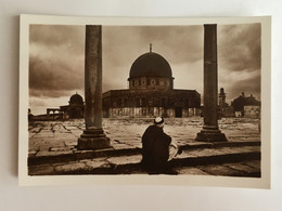 Palestine 1930/1935 - Liliput Postcard Real Photo 93/64 Mm - Jerusalem Omar Mosque Mosquee Moschee - Israel