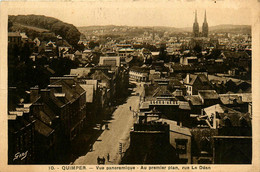 Quimper * La Rue Le Déan Et Vue Panoramique De La Commune - Quimper