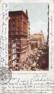 Private Mailing Card Broadway North From Dey St. New York Used 1902 To Breymann Agriculture Hanoi Tonkin - Broadway