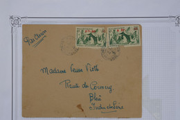AT17 MAURITANIE   BELLE LETTRE  1934 POUR BLERE FRANCE  +SURCHARGE ROUGE T.P  +AFFRANCH. PLAISANT - Lettres & Documents