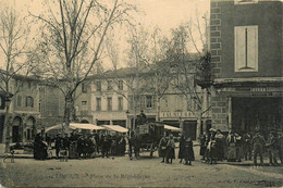 Limoux * La Place De La République * Marché Marchands Foire * Attelage - Limoux