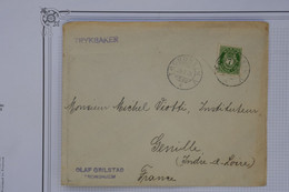 AT17  NORGE BELLE LETTRE 1934 TRONDHJEM POUR GENILLE  FRANCE  ++AFFRANCH.INTERESSANT - Covers & Documents