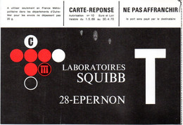 EURE Et LOIR - Dépt N° 28 = EPERNON 1969 = CARTE REPONSE T ' LABORATOIRES SQUIBB ' + NATURANGE - Cartes/Enveloppes Réponse T