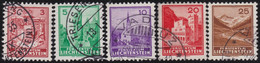 Liechtenstein    .   Y&T   .    123/127      .       O    .    Gestempelt .   /   .    Oblitërë - Used Stamps