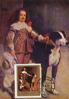 Maximum Card Same Stamp As The View Meme Timbre Que La Vue Ajman Jester Don Antonio  Velasquez Dog - Ver. Arab. Emirate