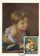 Maximum Card Same Stamp As The View Meme Timbre Que La Vue Sharjah 1970  Murillo A Peasant Boy Leaning On A Sill - Ver. Arab. Emirate