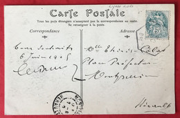 France N°111 Sur CPA, TAD Recette Auxiliaire LUYNES 1905 - (A733) - 1877-1920: Semi Modern Period