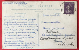 France N°236 Sur CPA, TAD Recette Auxiliaire ? 1929 - (A741) - 1877-1920: Période Semi Moderne