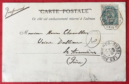 France N°111 Sur CPA, TAD PONTAILLAC 1903 - (A749) - 1877-1920: Semi Modern Period