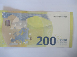 200 Euro-Schein Unc. Draghi UB , Unc., - 200 Euro