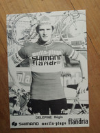 Cyclisme - Cycliste - Ciclismo - Carte Publicitaire MERLIN PLAGE SHIMANO FLANDRIA : DELEPINE - Ciclismo