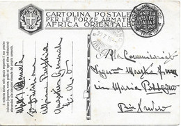 1936 Colonie Italiane Etiopia - Annullo PM 210 - Divisione Alpina Pusteria - Dessiè - Ethiopia