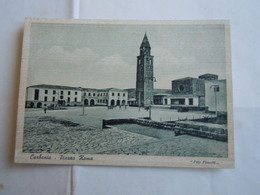 C.P.A. \P.C \.Ak   Sardegna - CArbonia PIAZZA ROMA ANIMATA 1940 - Carbonia