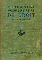 Dictionnaire Usuel De Droit De Max Legrand (0) - Dictionaries