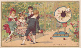 Chromos / Decoupis - Publicité Epicerie Bon Marché - Maison Hangard- Pontoise (95) - Jeunes Jouant A La Boule Au Trou - Au Bon Marché