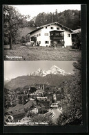 AK Berchtesgaden, Ortsansicht Mit Watzmann, Gasthaus Naglerlehen - Berchtesgaden