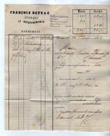 VP19.461- 1864 - Lettre / Bordereau - Banque & Recouvrements François DATS & Cie à ROUEN Pour CHINON - Bank & Insurance