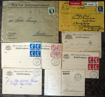 BAYERN 1914/18, Bayerische Feldpost: 6 Feldpostkarten, Eine Paketkarte Und Eine Heeressache, Fast Nur Pracht - Bavaria