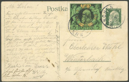 BAYERN PP 27C33 BRIEF, Privatpost: 1911, 5 Pf. Luitpold Zum Gedächtnis An Weiland Mit Zusatzfrankatur (Mi.Nr. 97), Prach - Bavaria