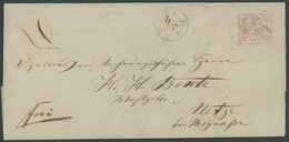 BRAUNSCHWEIG 1 BRIEF, 1852, 1 Sgr. Karmin, Allseits Breitrandig, Mit Vorphilatelistischem Blaugrünen K1 VELPKE Und Etwas - Brunswick