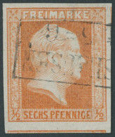 PREUSSEN 13a O, 1859, 1/2 Sgr. Rotorange, Ohne Wz., Teils Riesenrandig, Kabinett, Mi. (200.-) - Other & Unclassified