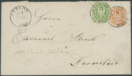 PREUSSEN 22,U 35 BRIEF, 1867, 1 Kr. Smaragdgrün Als Zusatzfrankatur Auf 2 Kr. Ganzsachenumschlag, Seltener TuT-K2 GEDERN - Other & Unclassified