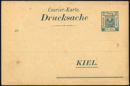 KIEL A P 26II BRIEF, COURIER: 1899, 2 Pf. Grün, Zierstrich Unter Drucksache, Type II, Ungebraucht, Karte Feinst - Private & Lokale Post