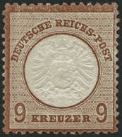 Dt. Reich 27b *, 1872, 9 Kr. Lilabraun, Falzrest, Kabinett, Fotoattest Brugger: Die Marke Ist Farbfrisch, Sehr Gut Geprä - Ongebruikt