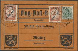 Dt. Reich IV BRIEF, 1912, 1 M. Auf 10 Pf. Gelber Hund, 2x Auf Flugpostkarte Mit Sonderstempel Darmstadt 18.6.12, Karte L - Brieven En Documenten