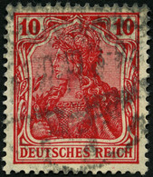 Dt. Reich 86IIf O, 1919, 10 Pf. Dunkelrosarot Kriegsdruck, Pracht, Gepr. Jäschke, Mi. 200.- - Gebruikt