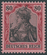 Dt. Reich 93IIa **, 1918, 80 Pf. Karminrot/rotschwarz Auf Hellrosa Kriegsdruck, Postfrisch, Pracht, Gepr. Dr. Hochstädte - Ongebruikt