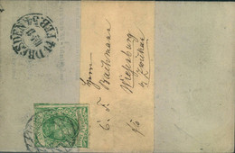 1854, 3 Pfg. Smaragdgrün Aif Streifband Mit Inhalt Ab "DRESDEN 14 FEB 54, Befund Vaatz BPP - Saxony