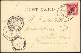 DP CHINA 3IIc BRIEF, 1901, 10 Pf. Dunkelrosa Steiler Aufdruck Mit Seepost-Stempel OST-ASIATISCHE HAUPTLINIE * F Auf Ansi - China (kantoren)