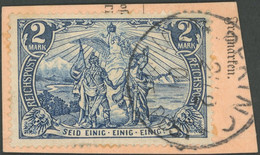 DP CHINA P VkI BrfStk, Petschili: 1901, 2 M. Reichspost, Type I, Auf Postabschnitt Mit Stempel PEKING 21.02.01, Pracht,  - China (kantoren)