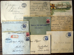 DP CHINA 1900-14, Lot Von 9 Belegen, Dabei Ein Einschreibbrief Und 3 Feldpost-Belege, Etwas Unterschiedlich, Besichtigen - China (kantoren)